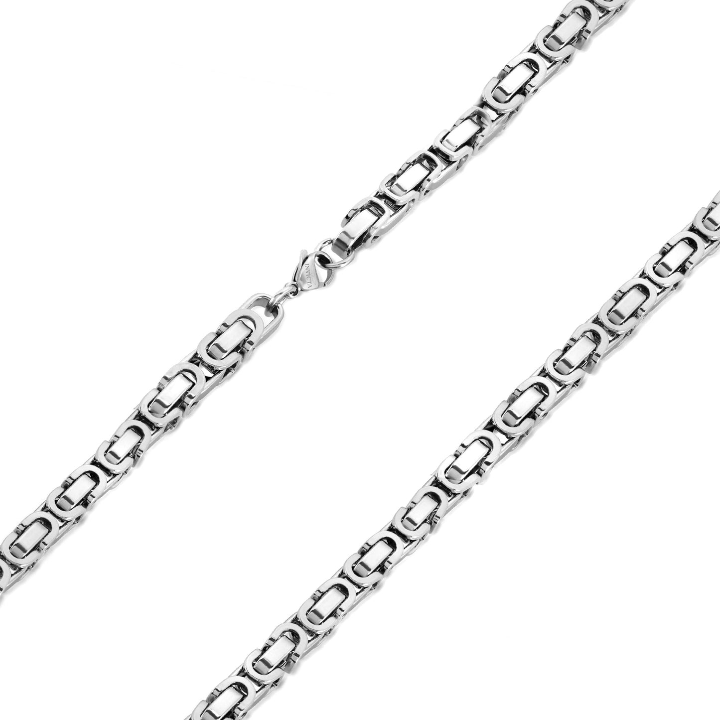 Invicta Jewelry Men's Polished Byzantine Chain Necklace