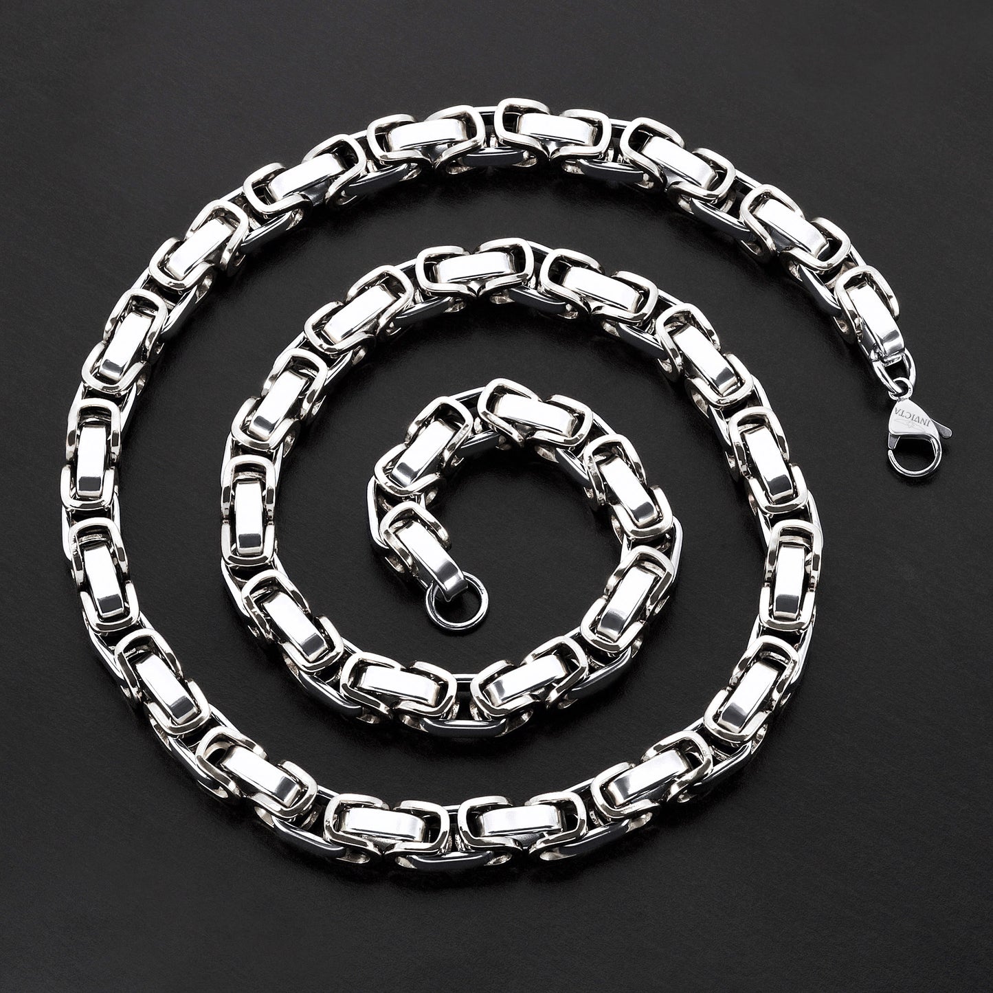 Invicta Jewelry Men's Polished Byzantine Chain Necklace