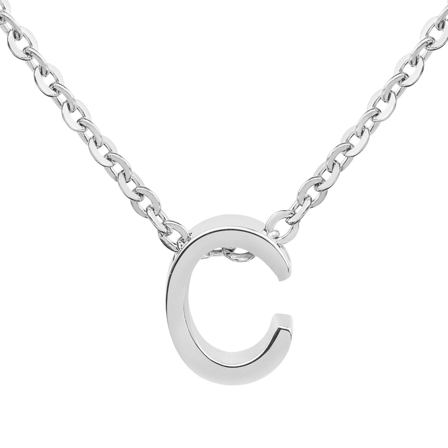 ELYA Women's Polished Initial Stainless Steel Necklace