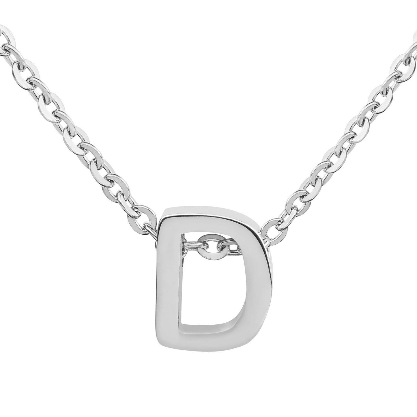 ELYA Women's Polished Initial Stainless Steel Necklace