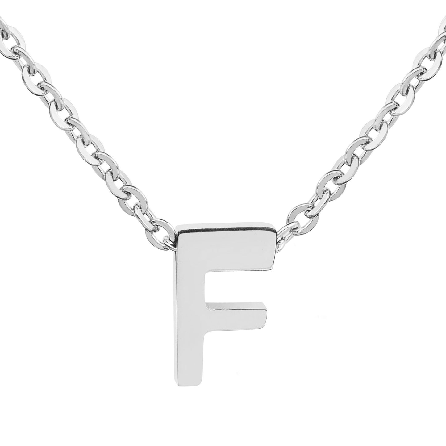 ELYA Women's Polished Initial Stainless Steel Necklace