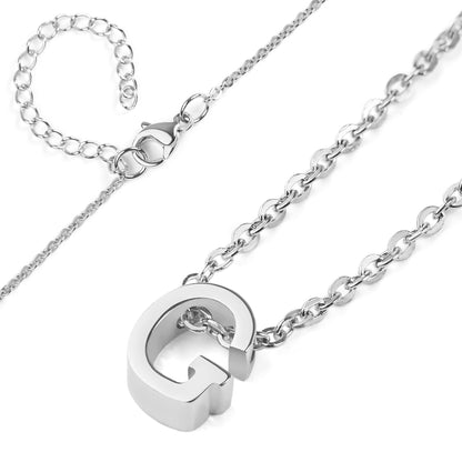 ELYA Women's Polished Initial Stainless Steel Necklace