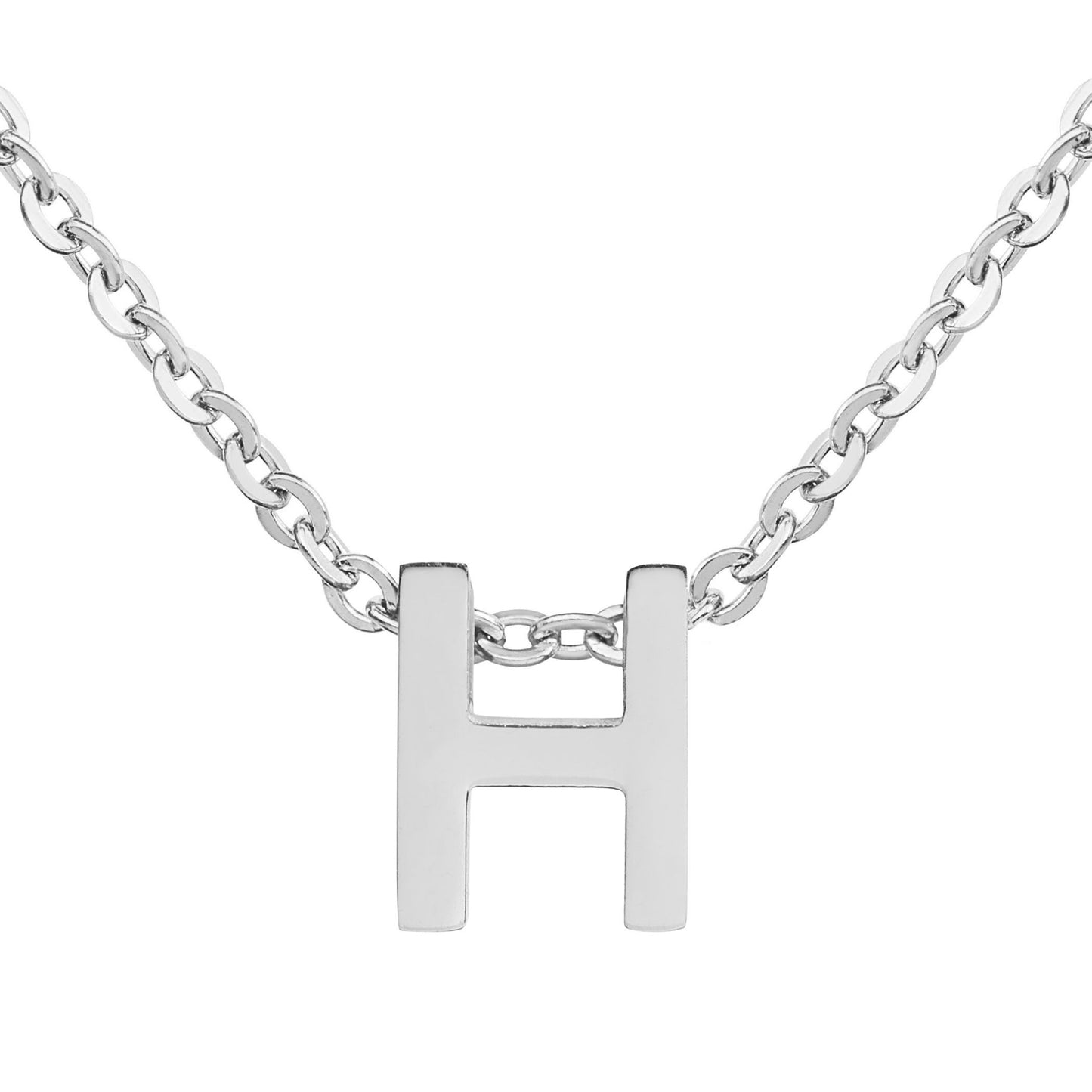 ELYA Women's Polished Initial Stainless Steel Necklace