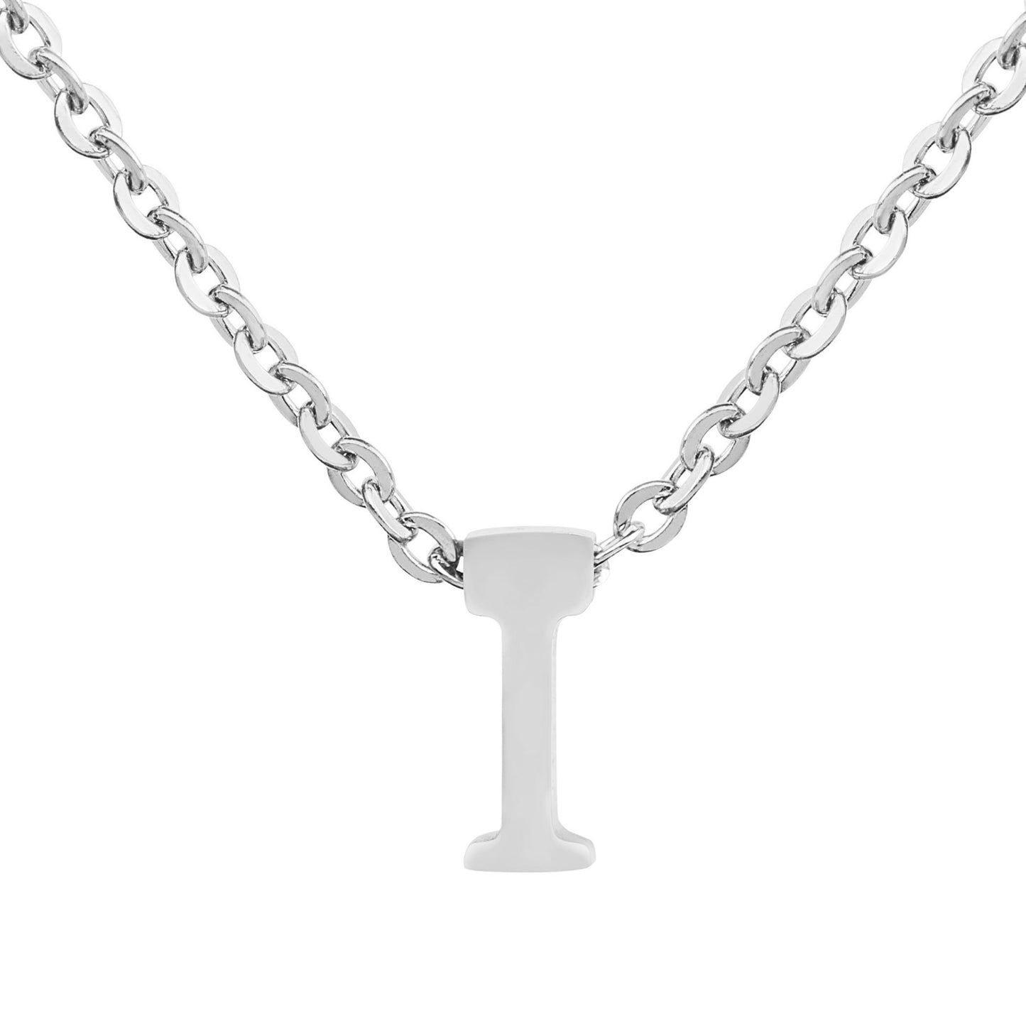 ELYA Women's Polished Initial Stainless Steel Necklace
