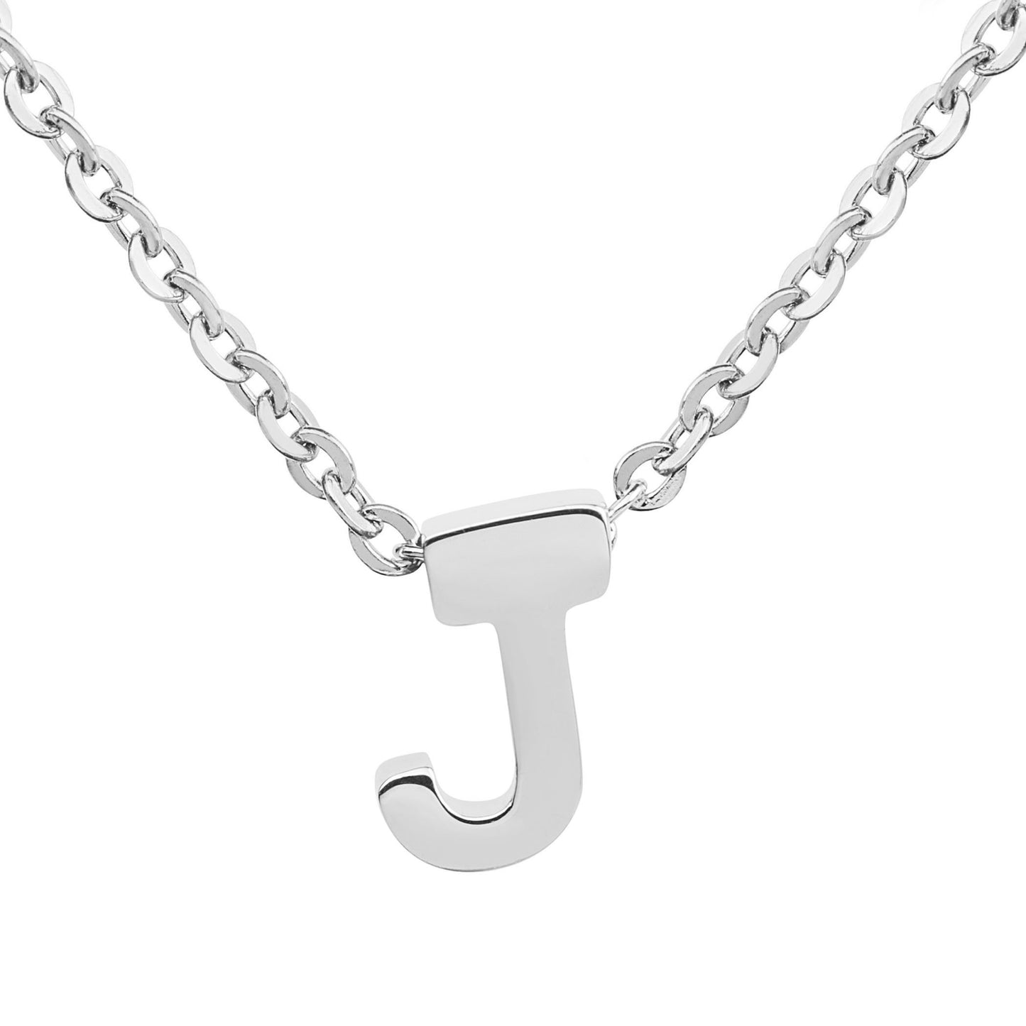 ELYA Women's Polished Initial Stainless Steel Necklace