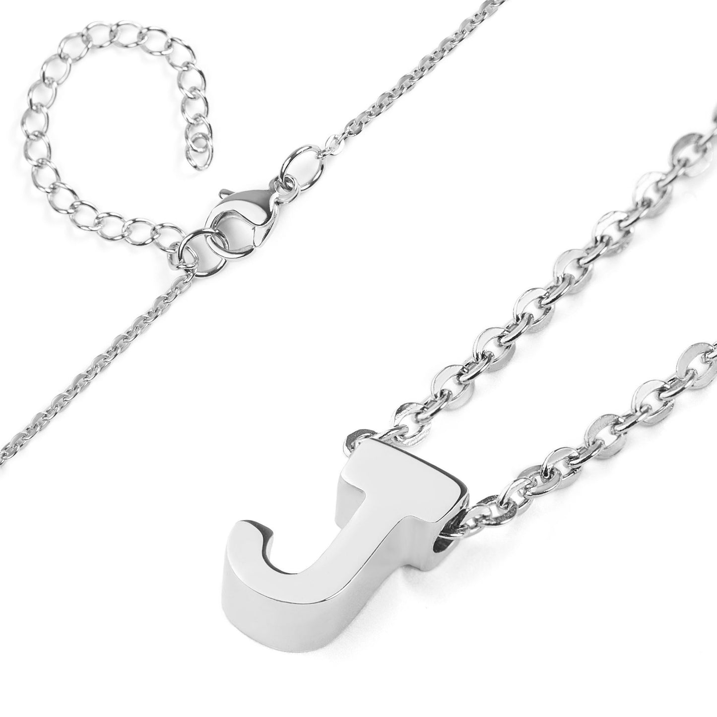 ELYA Women's Polished Initial Stainless Steel Necklace