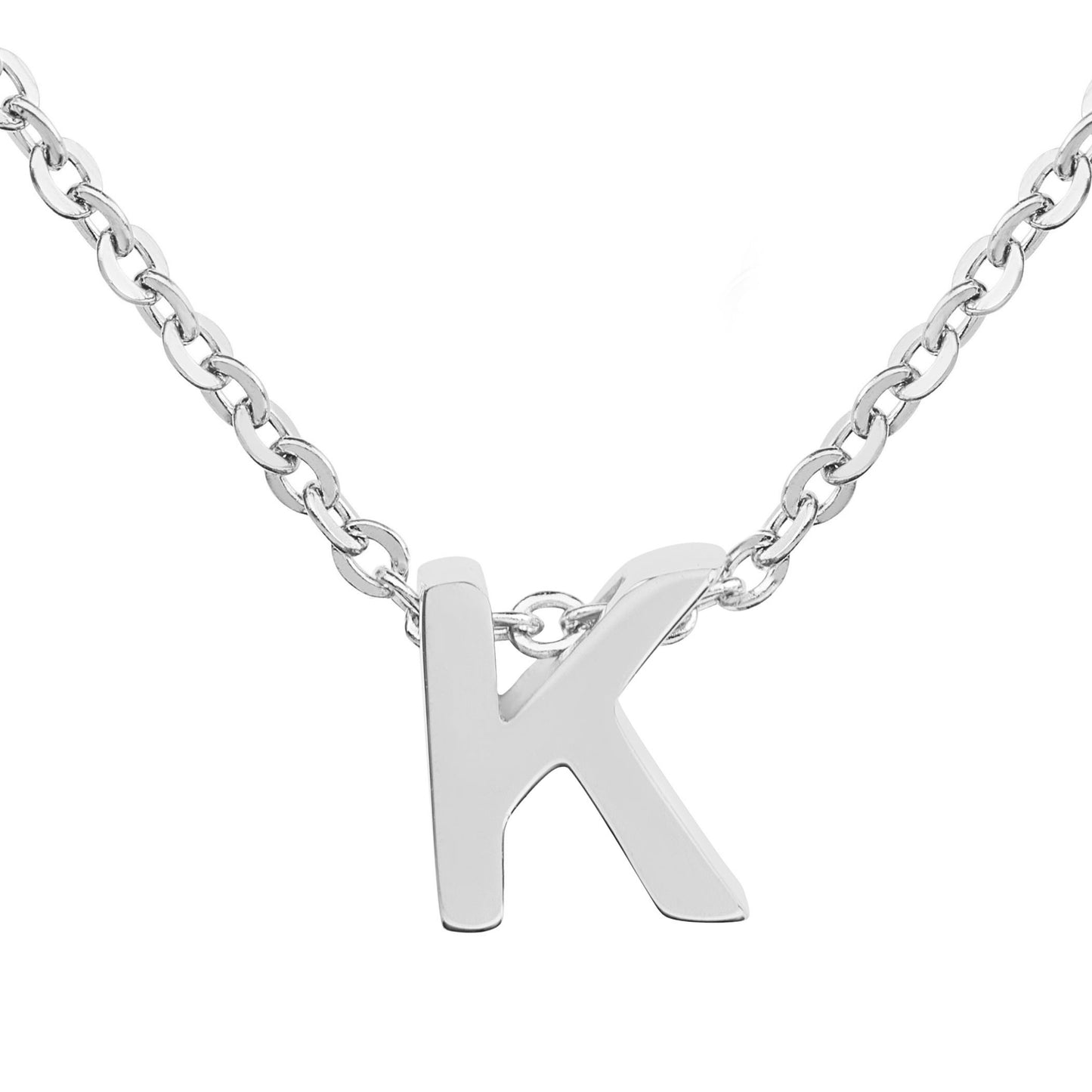 ELYA Women's Polished Initial Stainless Steel Necklace