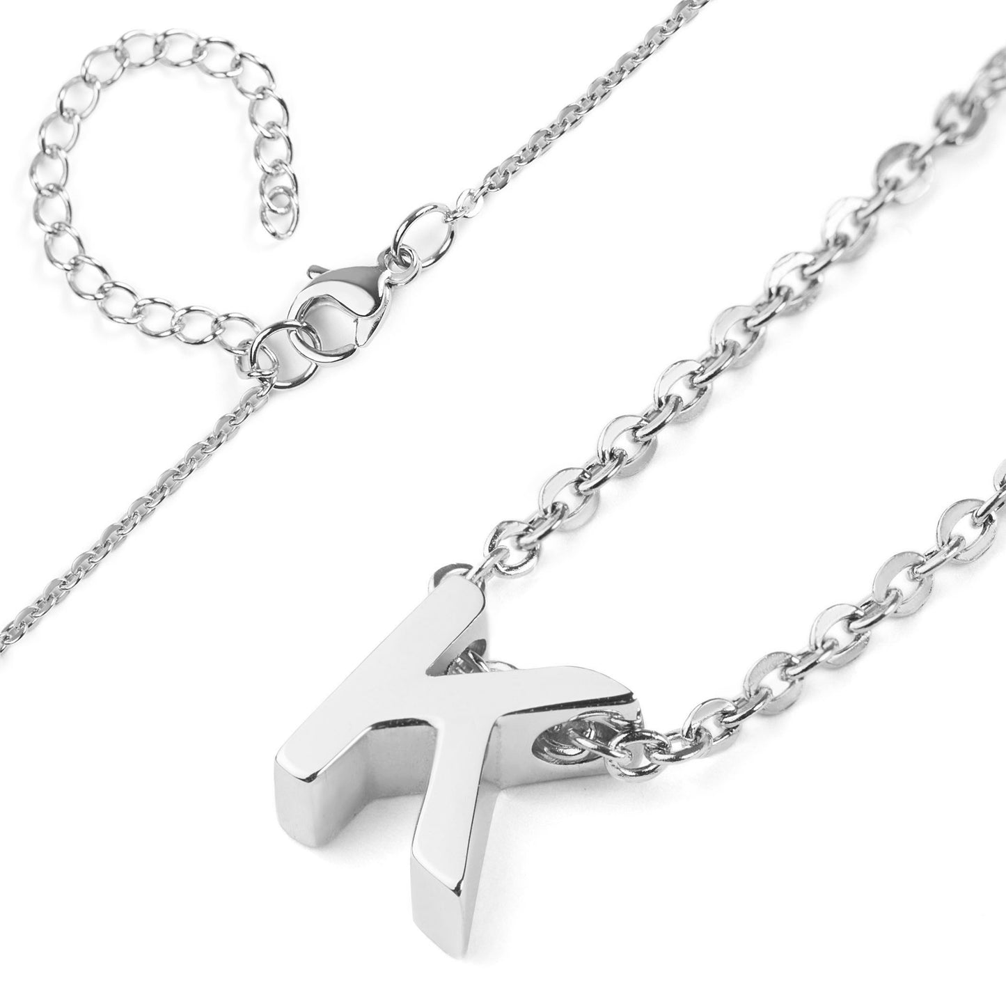 ELYA Women's Polished Initial Stainless Steel Necklace