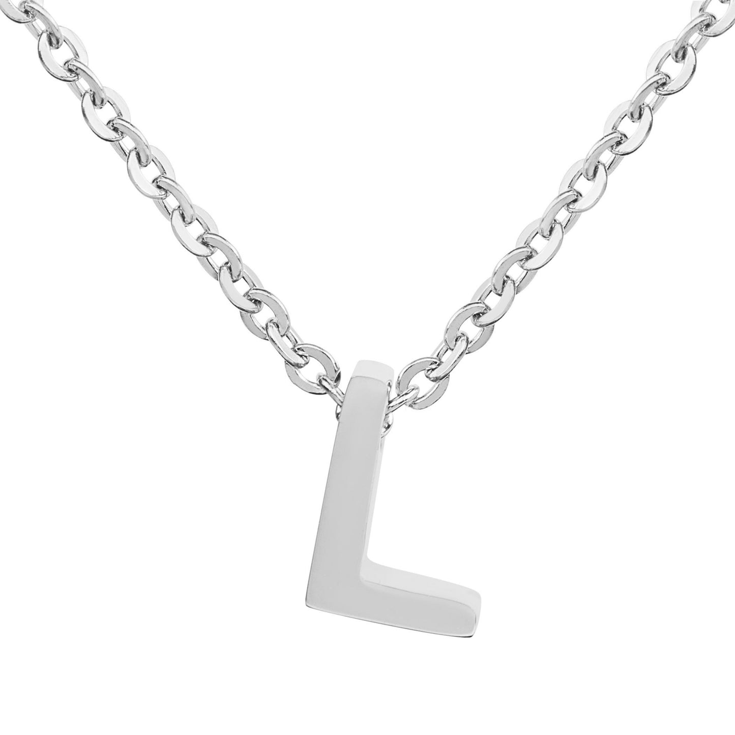 ELYA Women's Polished Initial Stainless Steel Necklace