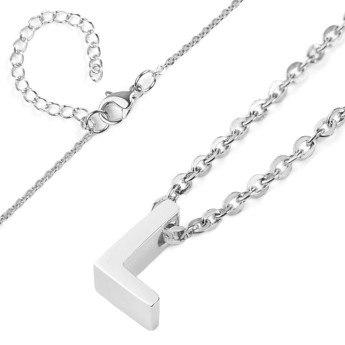 ELYA Women's Polished Initial Stainless Steel Necklace