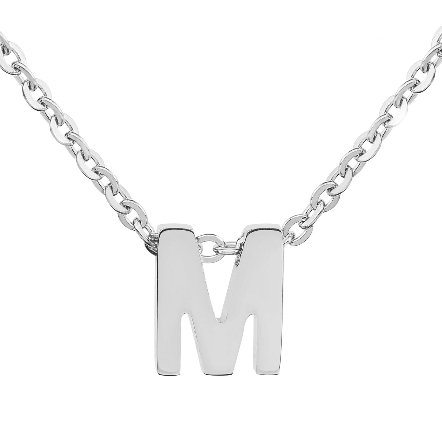 ELYA Women's Polished Initial Stainless Steel Necklace