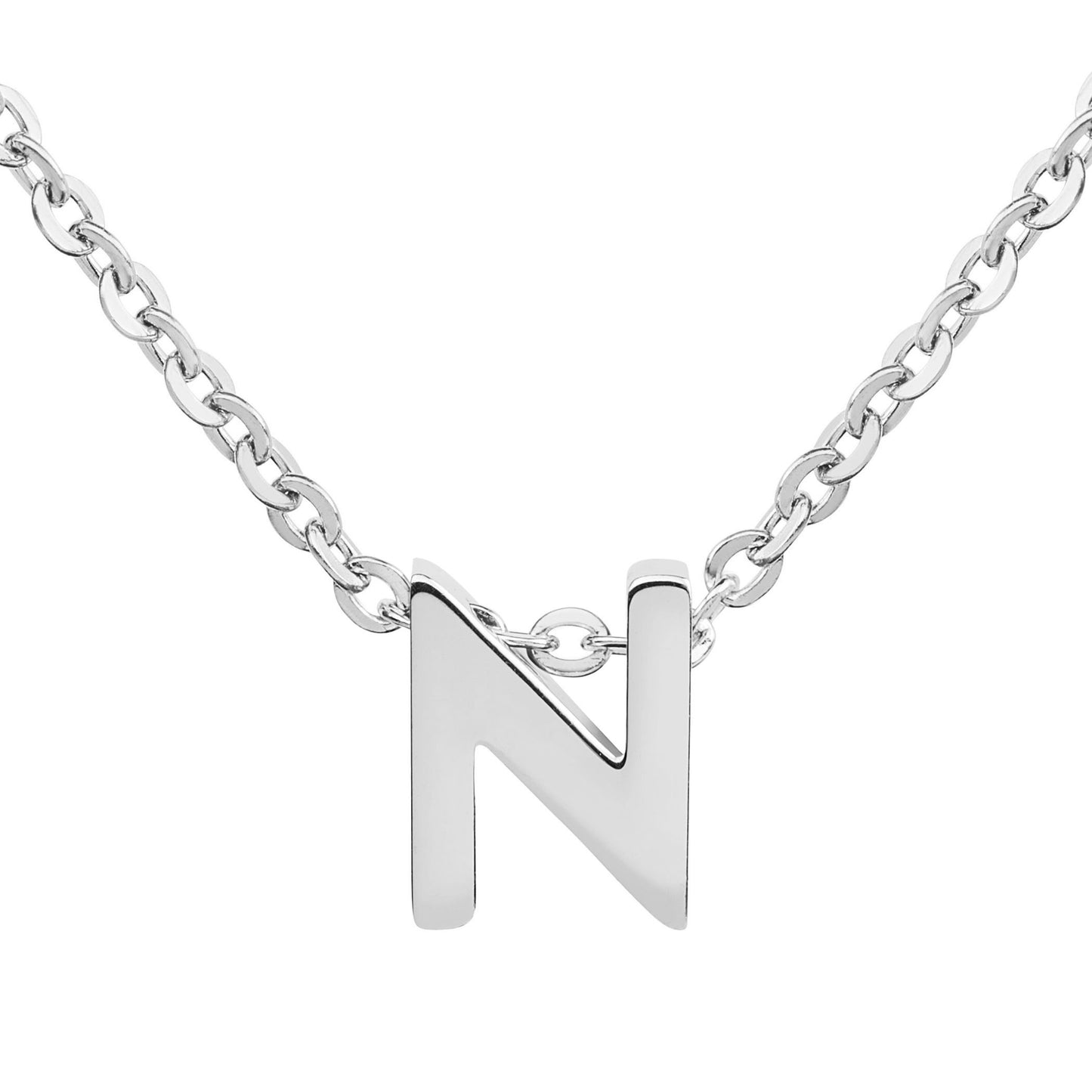 ELYA Women's Polished Initial Stainless Steel Necklace