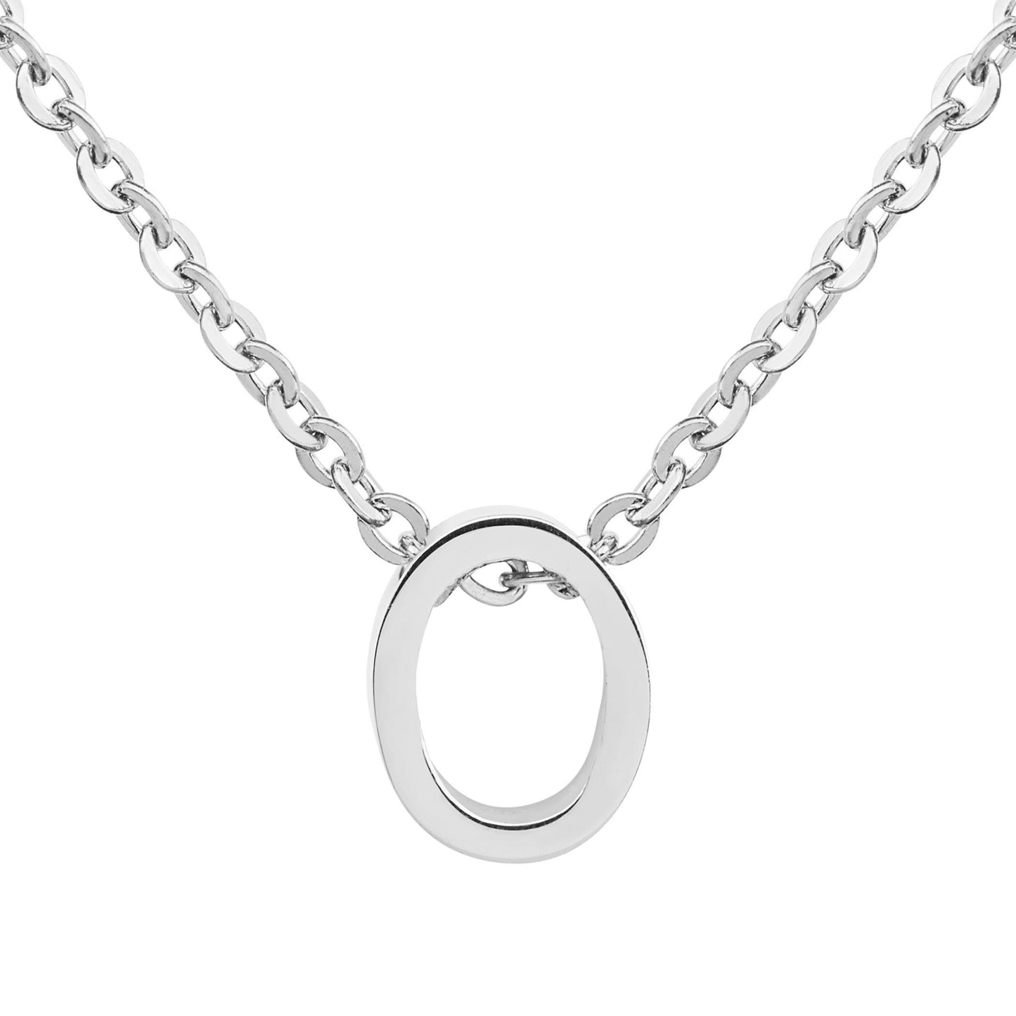 ELYA Women's Polished Initial Stainless Steel Necklace