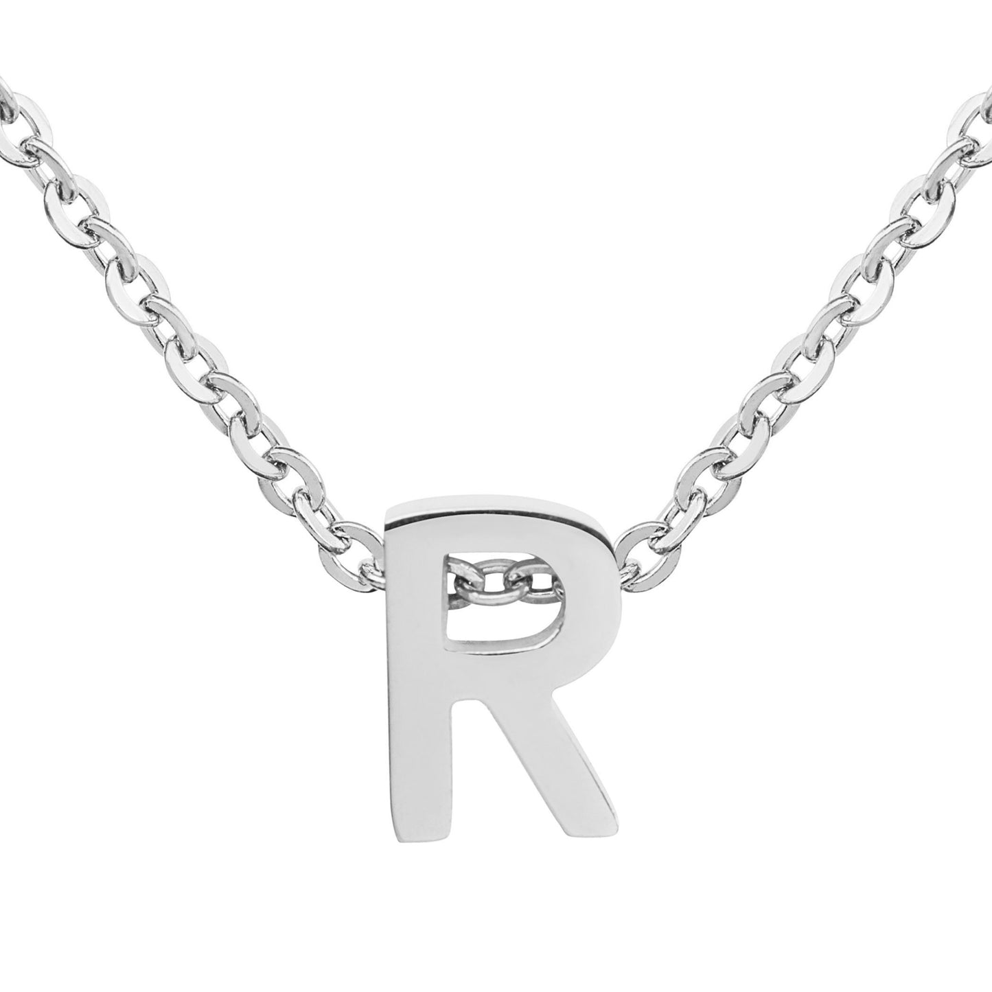 ELYA Women's Polished Initial Stainless Steel Necklace