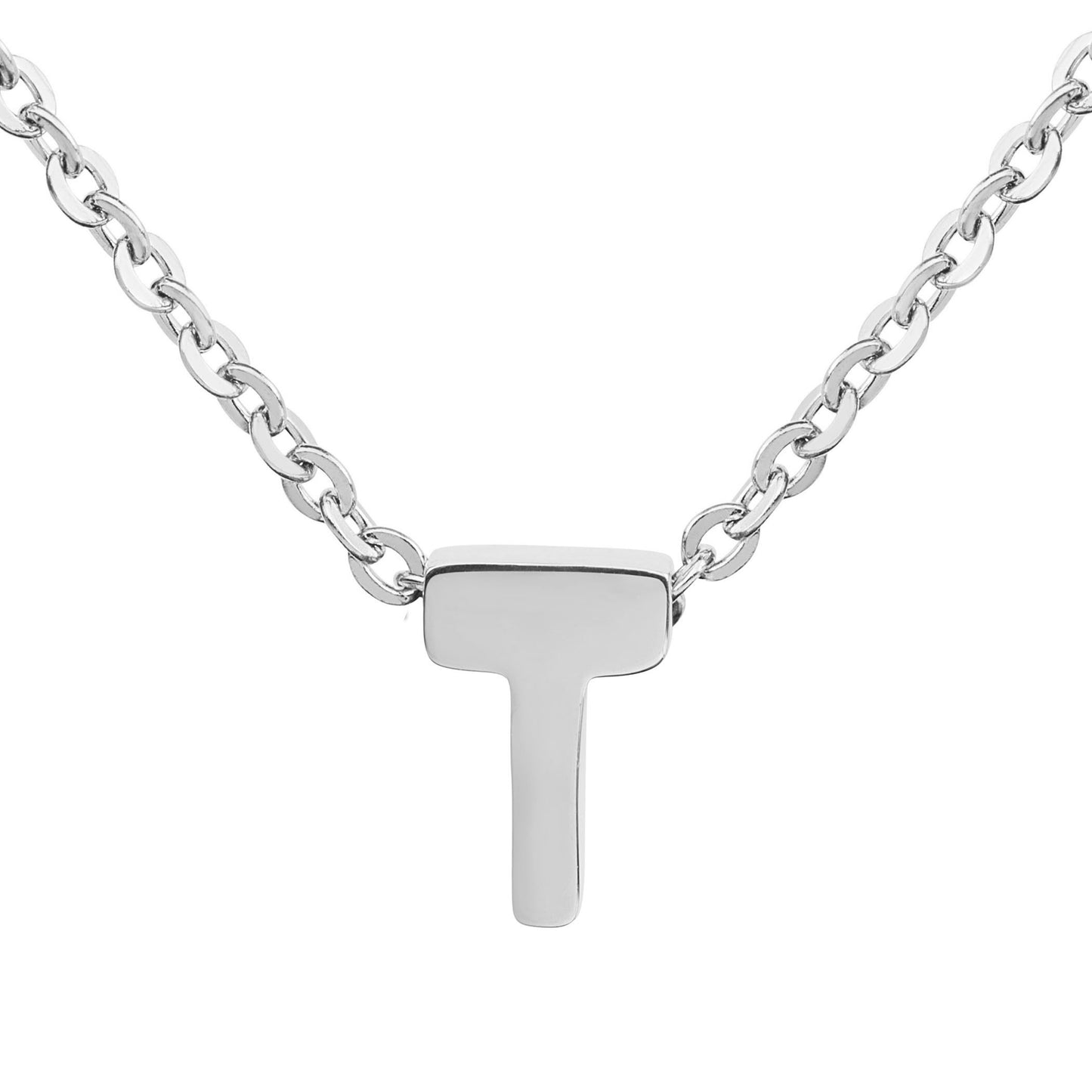 ELYA Women's Polished Initial Stainless Steel Necklace