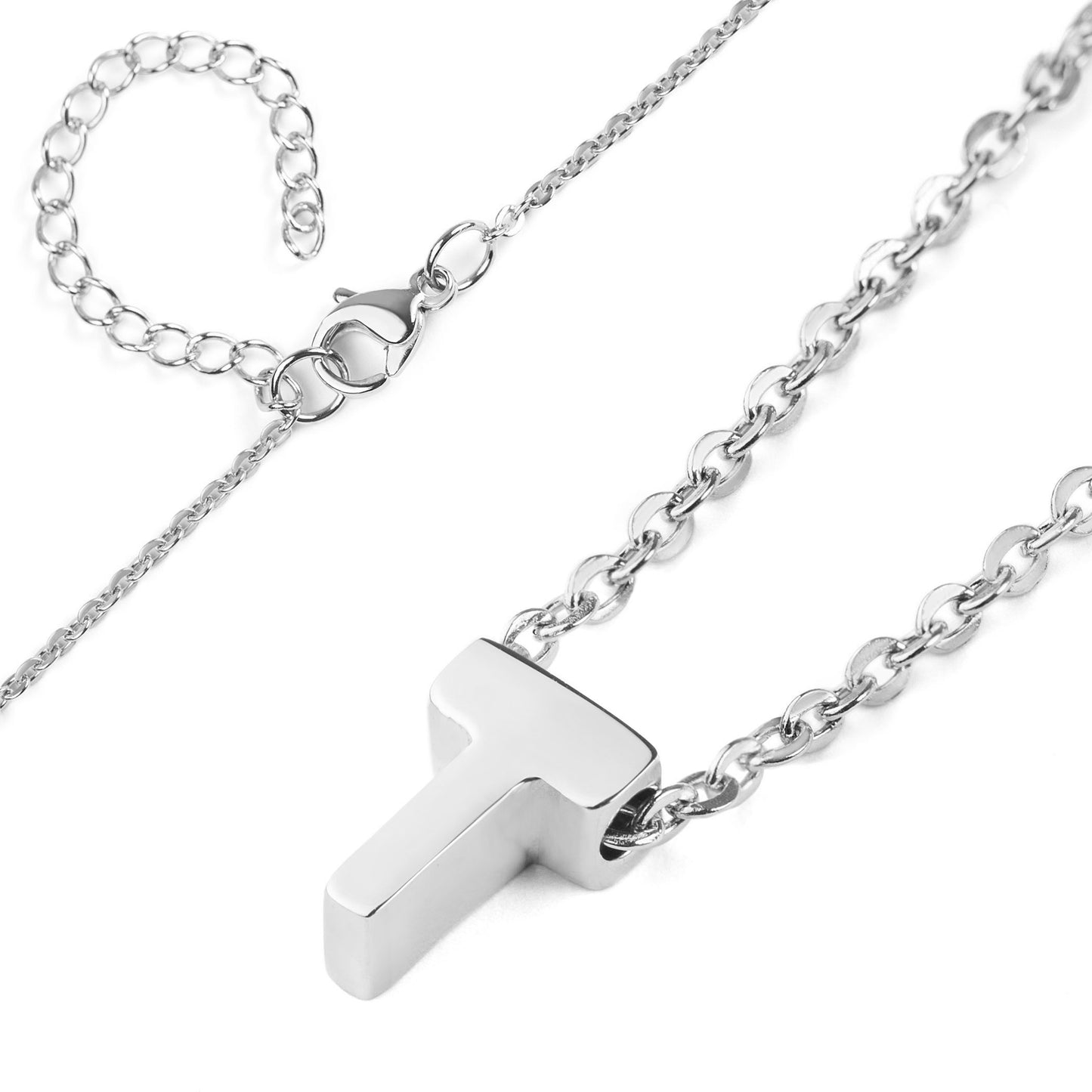 ELYA Women's Polished Initial Stainless Steel Necklace