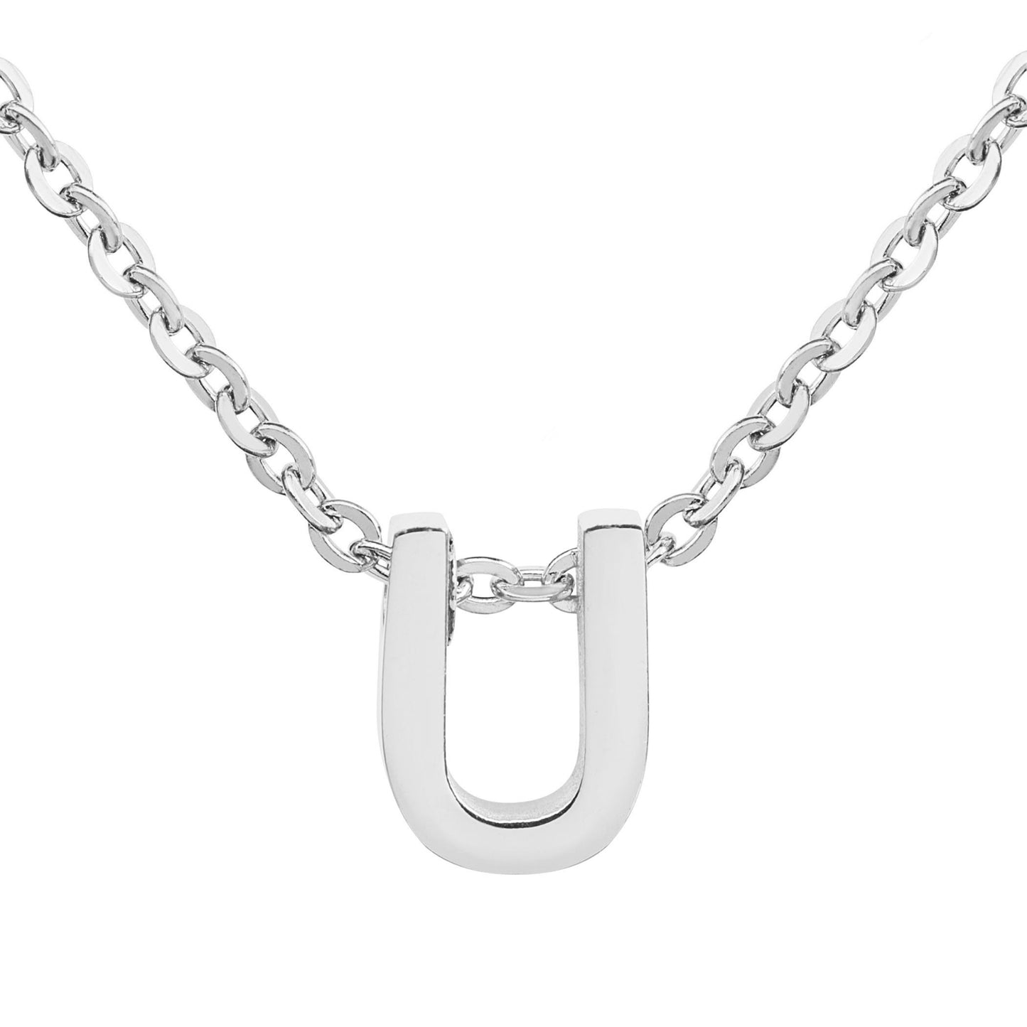 ELYA Women's Polished Initial Stainless Steel Necklace