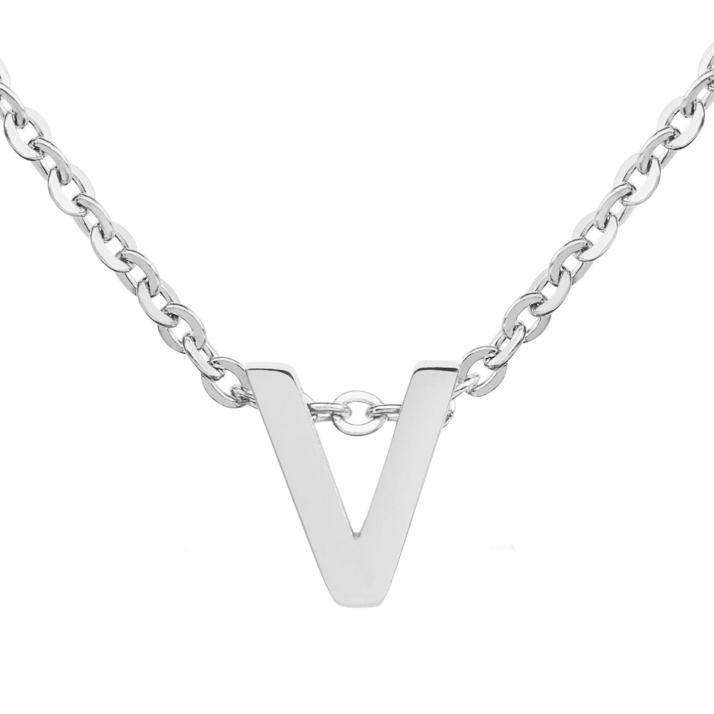 ELYA Women's Polished Initial Stainless Steel Necklace