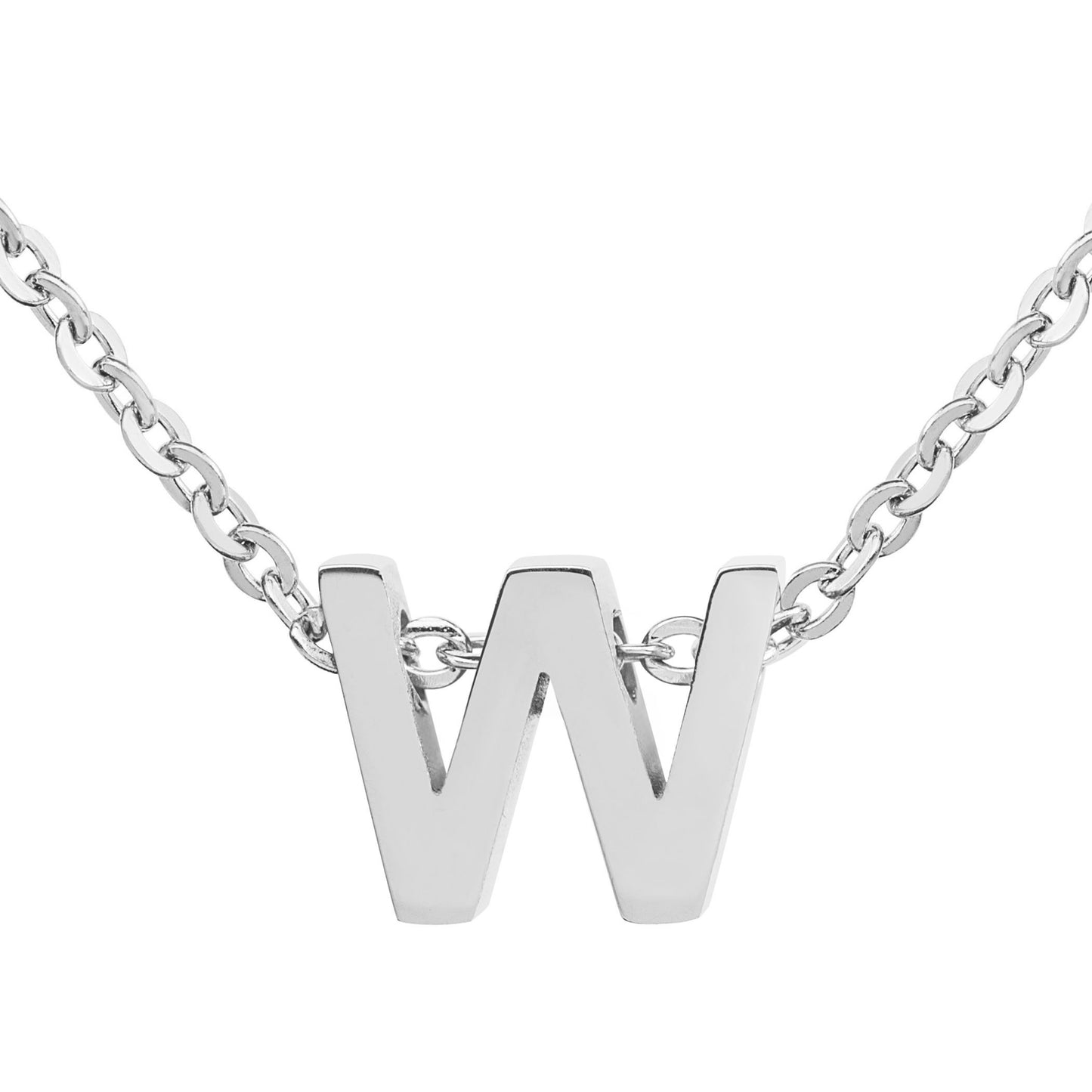 ELYA Women's Polished Initial Stainless Steel Necklace