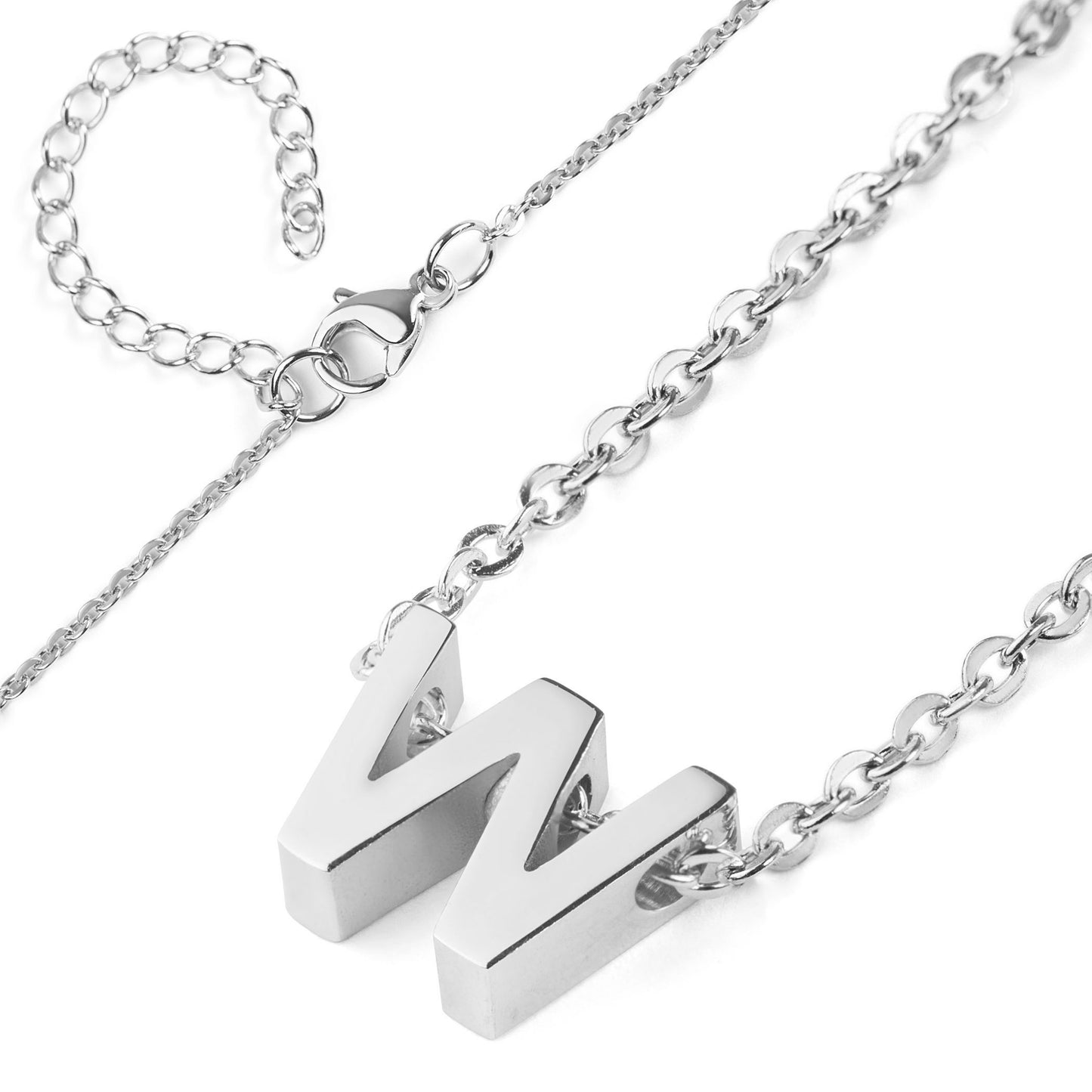 ELYA Women's Polished Initial Stainless Steel Necklace