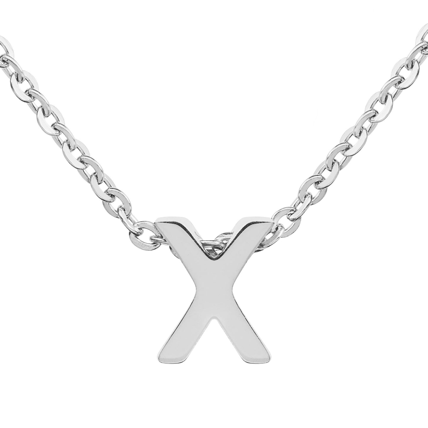ELYA Women's Polished Initial Stainless Steel Necklace