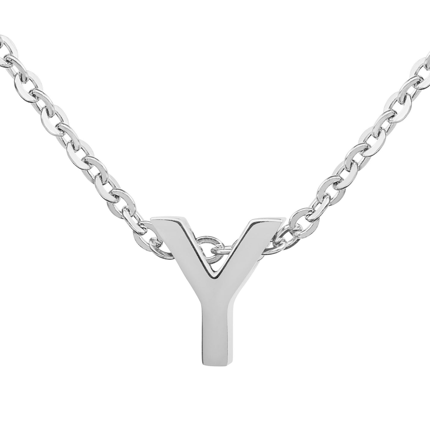 ELYA Women's Polished Initial Stainless Steel Necklace