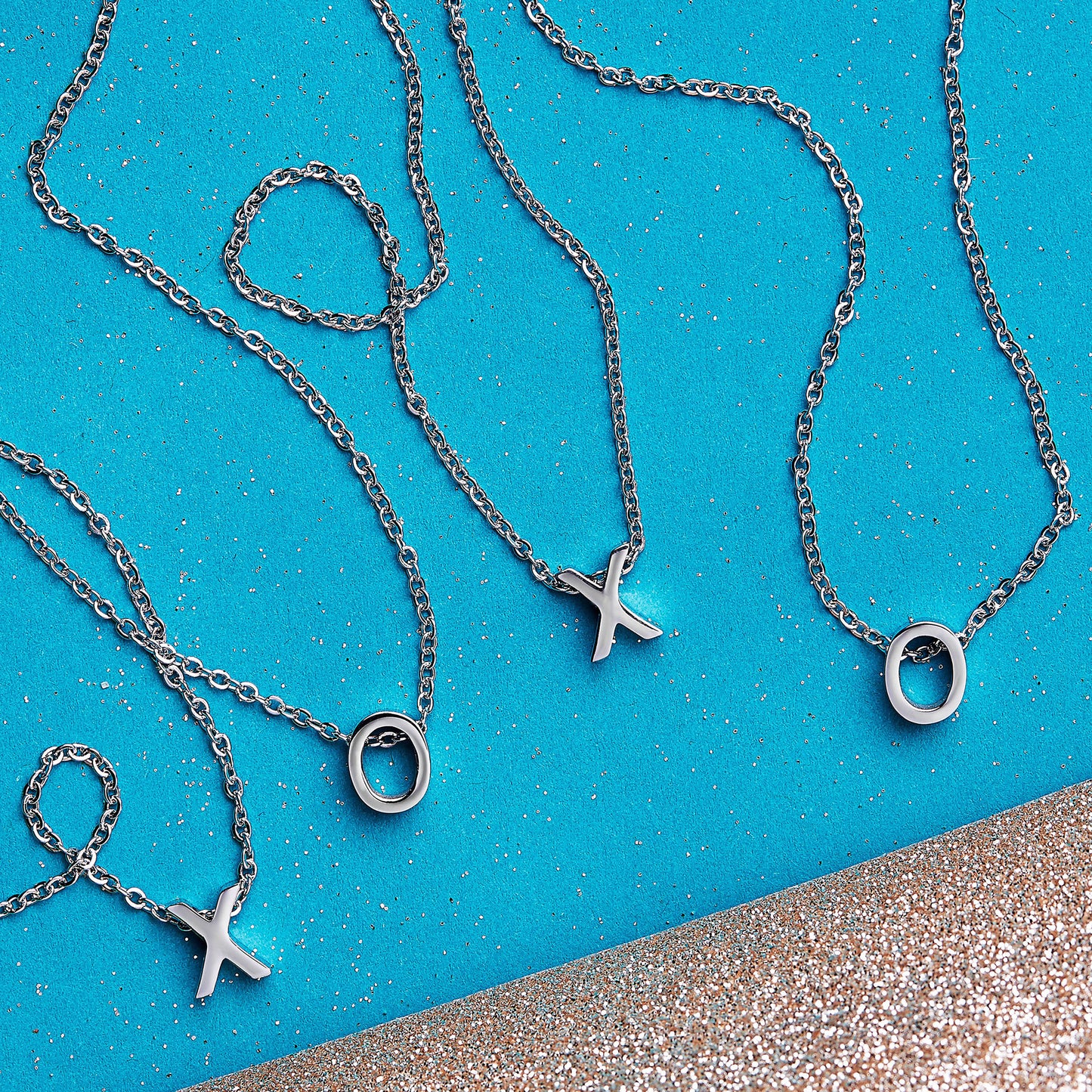 ELYA Women's Polished Initial Stainless Steel Necklace