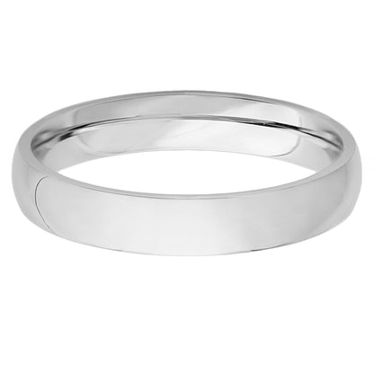 Polished Stainless Steel Domed Band Ring (4mm)