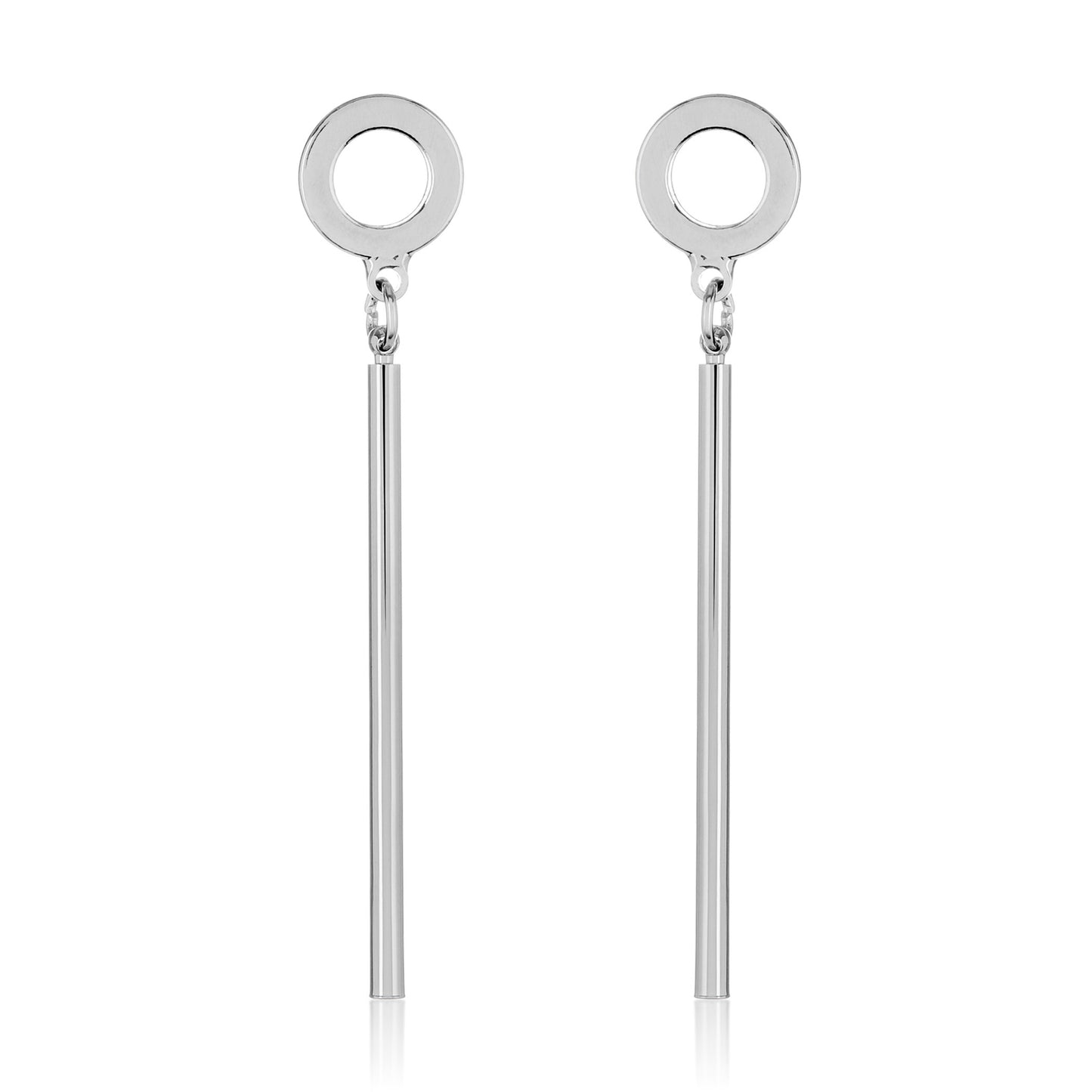 ELYA Women's High Polish Circle Dangle Earrings