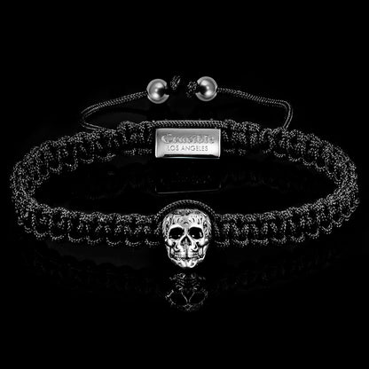 Crucible Skull on Shocker Tie Woven Bracelet