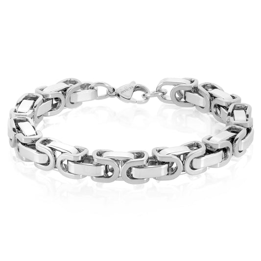 Men's Polished Byzantine Chain Bracelet