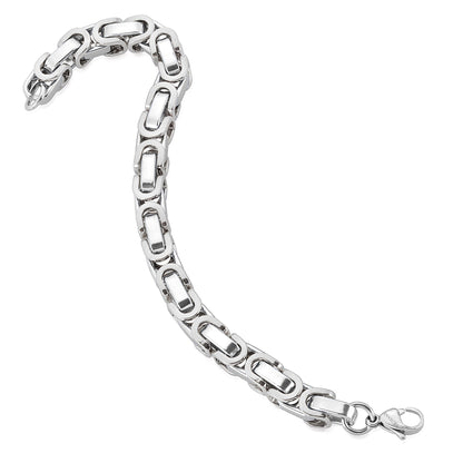 Men's Polished Byzantine Chain Bracelet