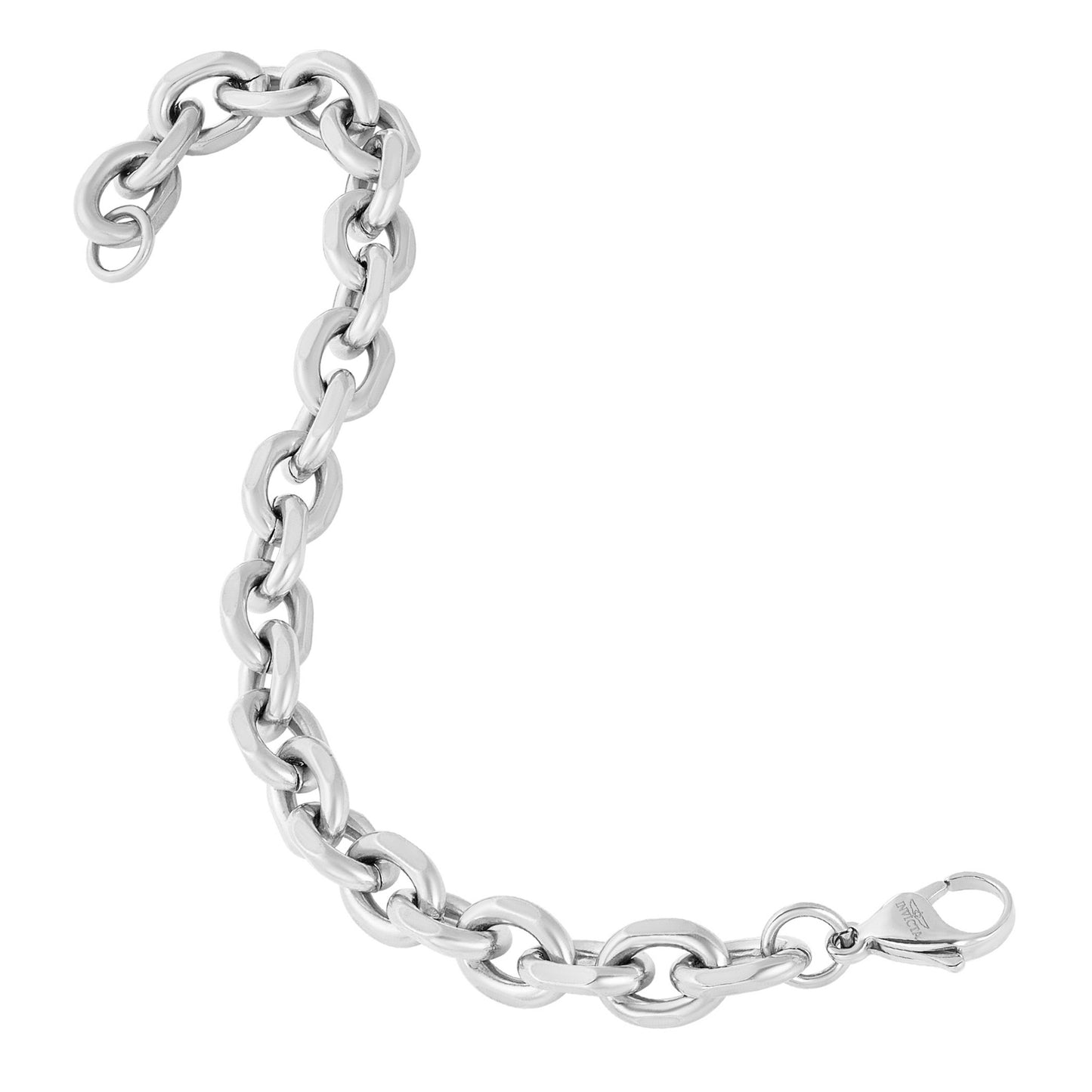 Men's Knife Edge Oval Link Chain Bracelet