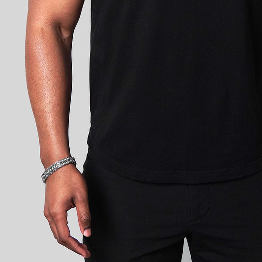 Men's Polished Double Franco Chain Cuff Bracelet