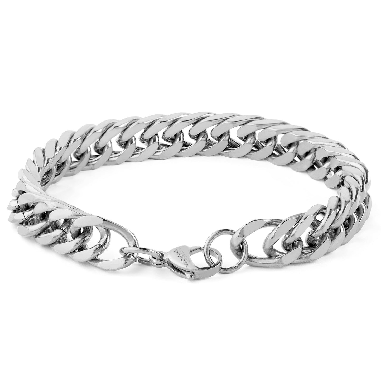 Crucible Jewelry Polished Double Curb Chain Bracelet