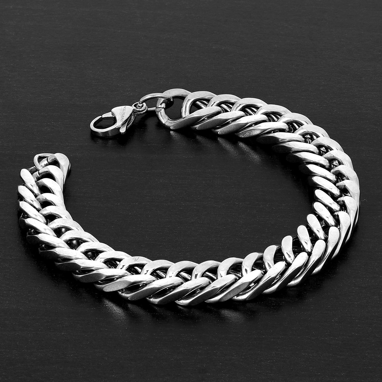 Crucible Jewelry Polished Double Curb Chain Bracelet