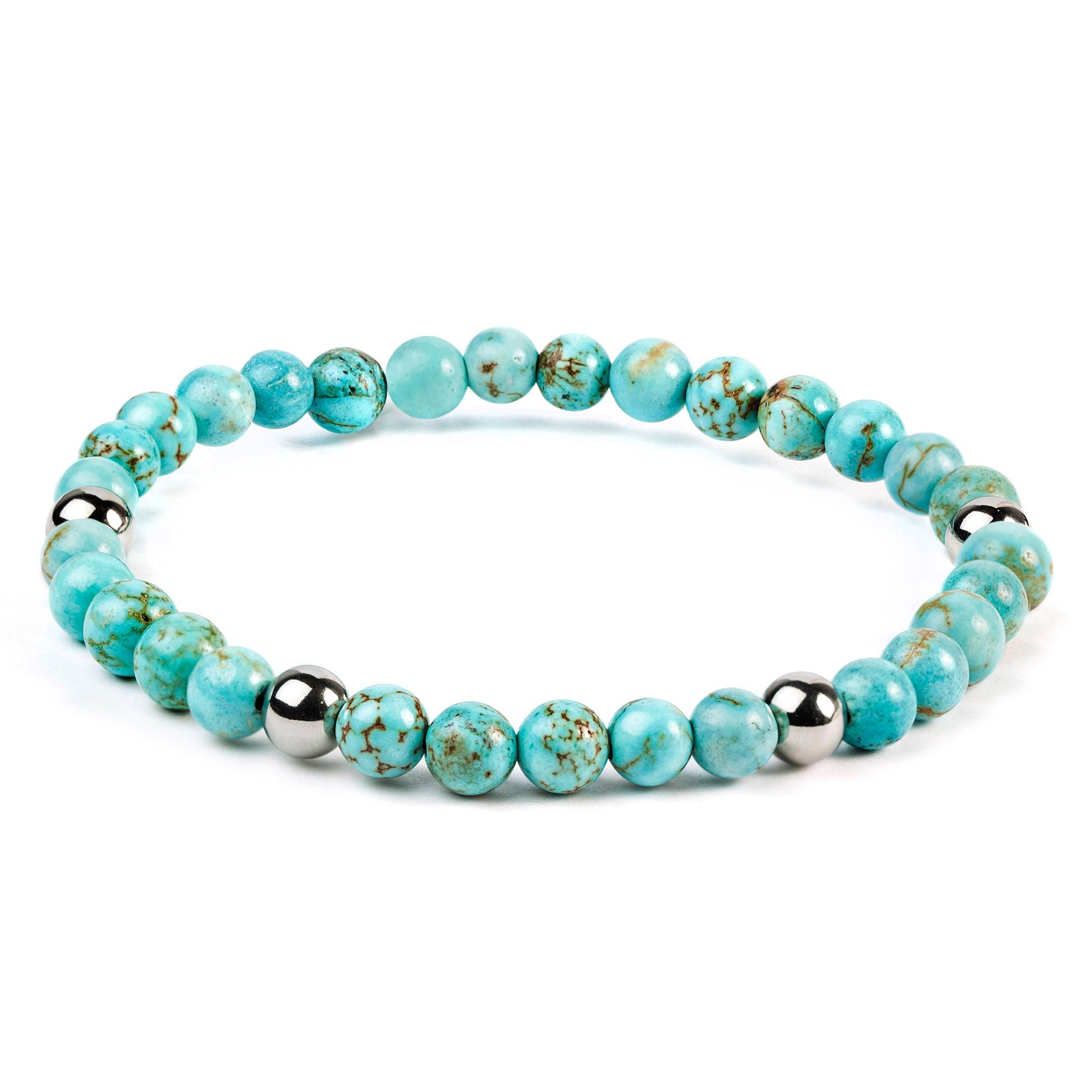 Stainless newest steel turquoise bracelet