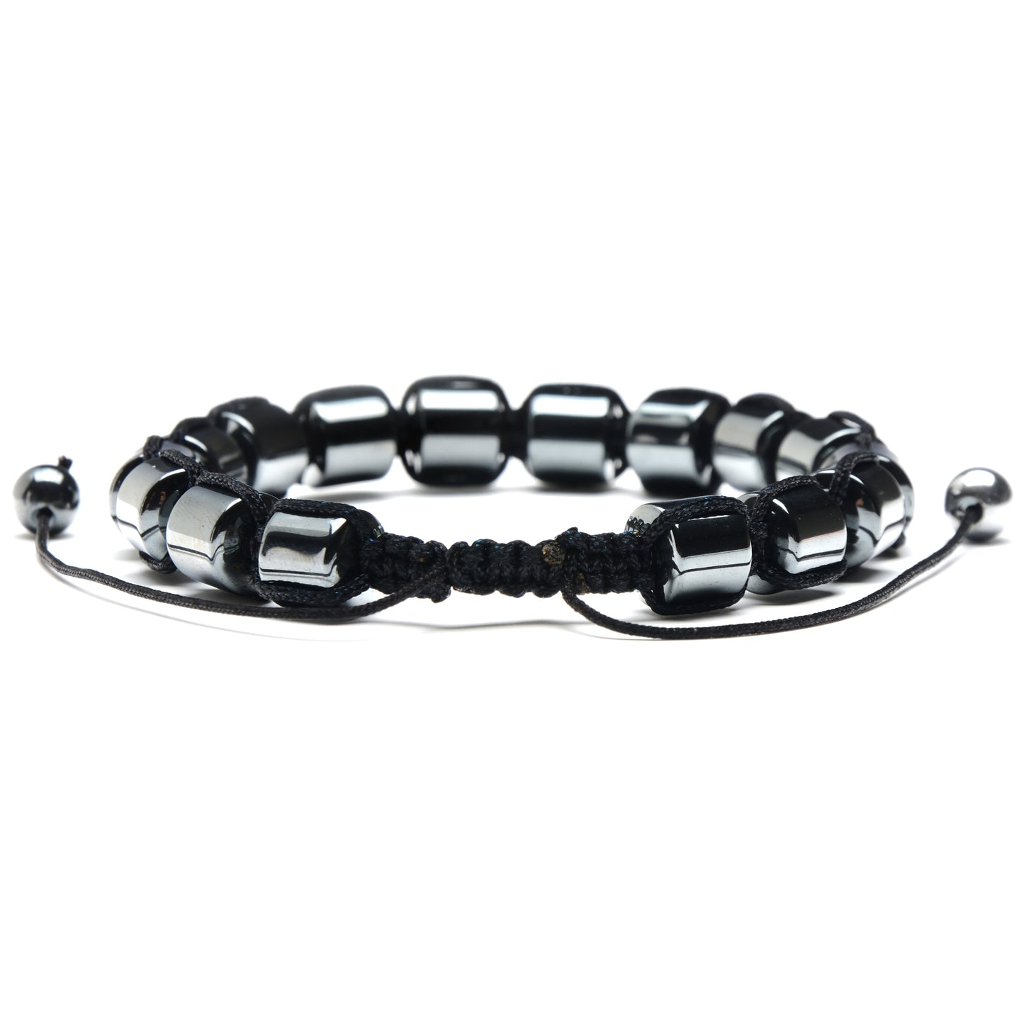 Hematite Stone Beaded Adjustable Bracelet (8mm)