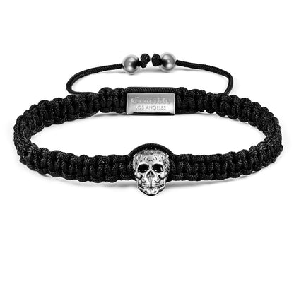 Crucible Skull on Shocker Tie Woven Bracelet