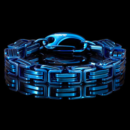 Men's Byzantine Chain Stainless Steel Bracelet (11mm Wide)