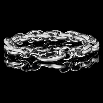 Stainless Steel Rope Chain Bracelet 11mm Wide