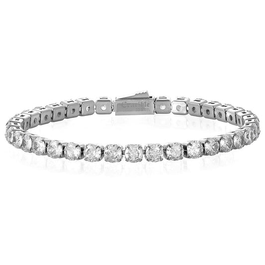 Silver 5mm Simulated Diamond Tennis Bracelet