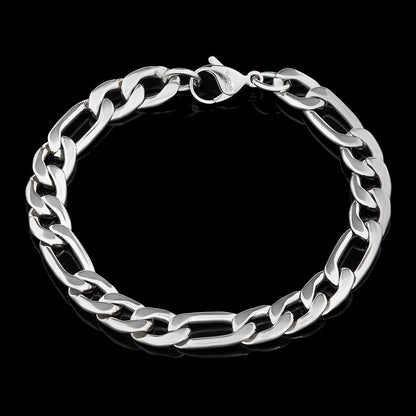 Men's Figaro Chain Stainless Steel Bracelet