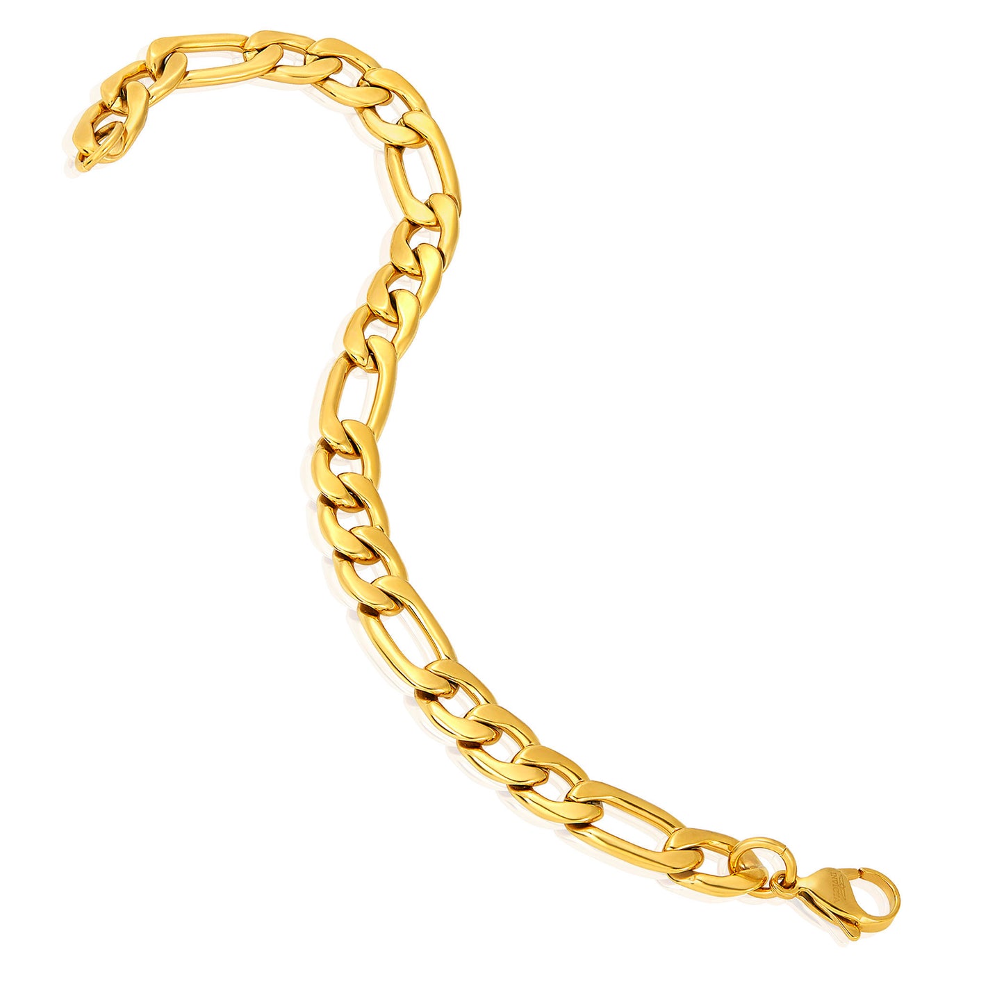 Invicta Jewelry Men's Figaro Chain Steel Bracelet