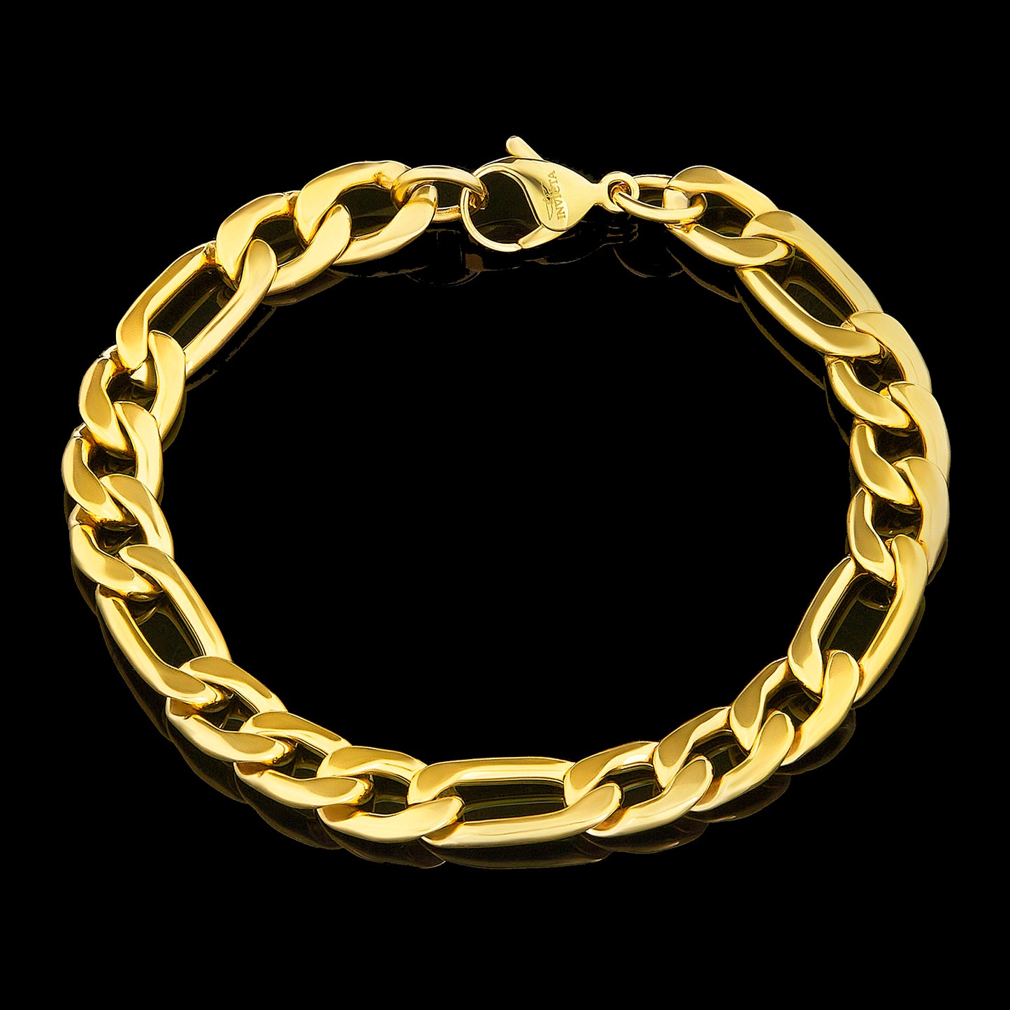 Invicta Jewelry Men's Figaro Chain Steel Bracelet