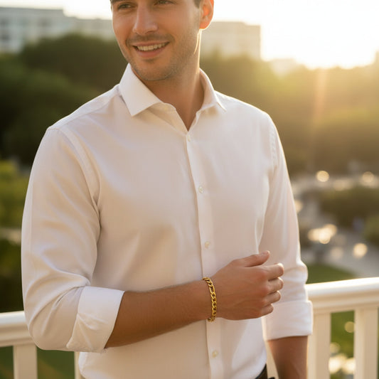 Invicta Jewelry Men's Figaro Chain Steel Bracelet