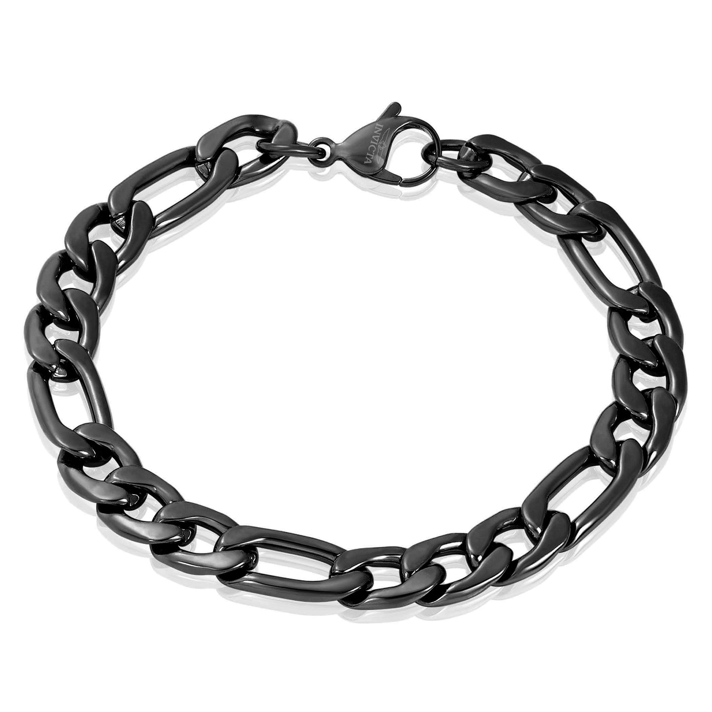 Invicta Jewelry Men's Figaro Chain Steel Bracelet