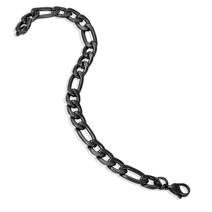 Invicta Jewelry Men's Figaro Chain Steel Bracelet