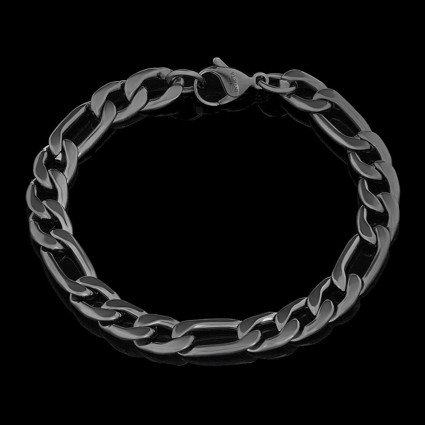 Invicta Jewelry Men's Figaro Chain Steel Bracelet