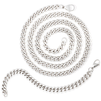 Crucible Jewelry Curb Bracelet and Necklace Chain Set